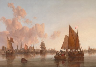 Sailing Boats and Barges on a Dutch Estuary by John Crome